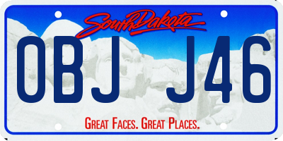 SD license plate 0BJJ46
