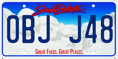 SD license plate 0BJJ48