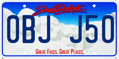 SD license plate 0BJJ50