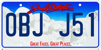 SD license plate 0BJJ51
