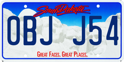 SD license plate 0BJJ54