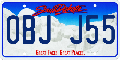 SD license plate 0BJJ55