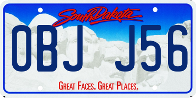SD license plate 0BJJ56