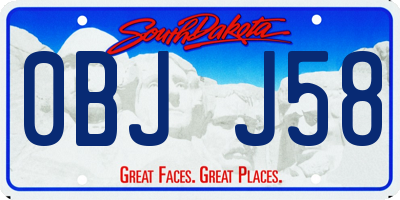 SD license plate 0BJJ58