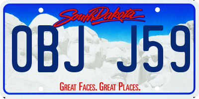 SD license plate 0BJJ59