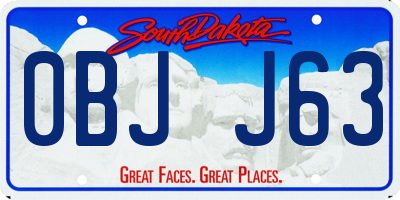 SD license plate 0BJJ63