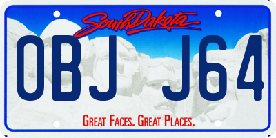 SD license plate 0BJJ64