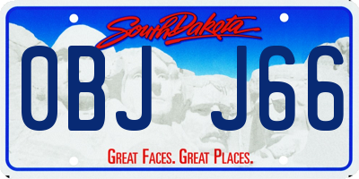 SD license plate 0BJJ66