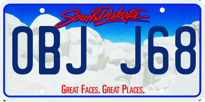 SD license plate 0BJJ68