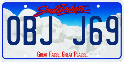 SD license plate 0BJJ69