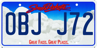 SD license plate 0BJJ72