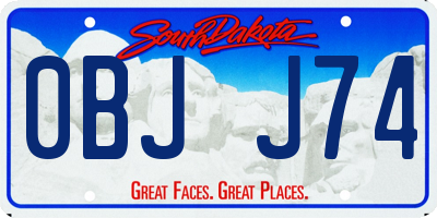 SD license plate 0BJJ74