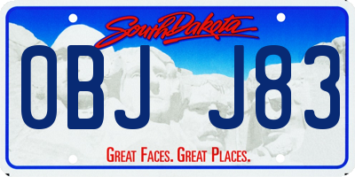 SD license plate 0BJJ83