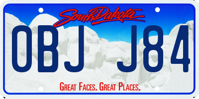 SD license plate 0BJJ84