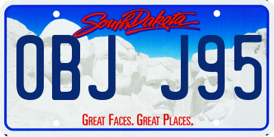 SD license plate 0BJJ95