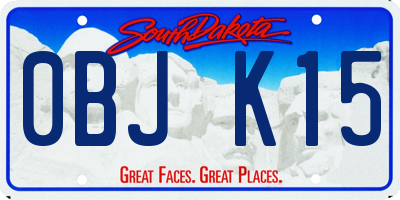 SD license plate 0BJK15