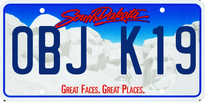 SD license plate 0BJK19