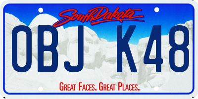 SD license plate 0BJK48