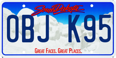 SD license plate 0BJK95