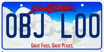 SD license plate 0BJL00