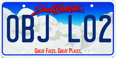 SD license plate 0BJL02