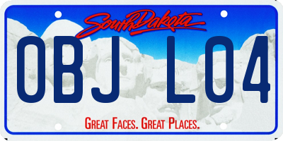 SD license plate 0BJL04