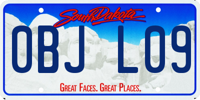 SD license plate 0BJL09