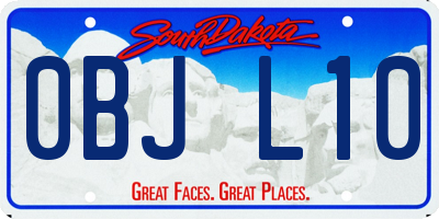SD license plate 0BJL10