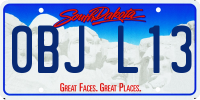 SD license plate 0BJL13