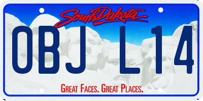 SD license plate 0BJL14