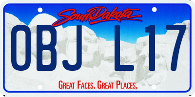 SD license plate 0BJL17