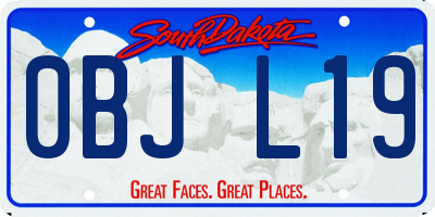 SD license plate 0BJL19