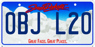 SD license plate 0BJL20