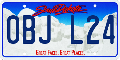 SD license plate 0BJL24