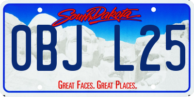 SD license plate 0BJL25