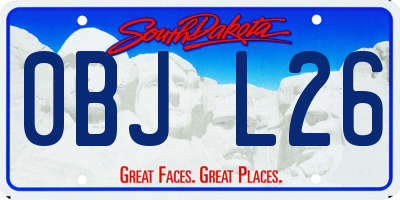 SD license plate 0BJL26