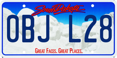 SD license plate 0BJL28