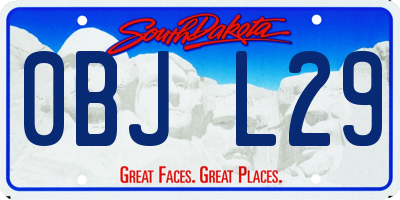SD license plate 0BJL29