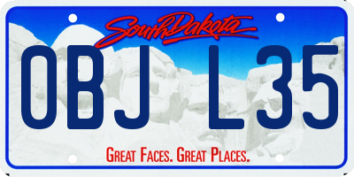 SD license plate 0BJL35