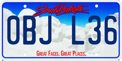 SD license plate 0BJL36