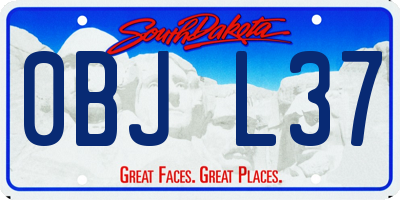 SD license plate 0BJL37