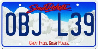 SD license plate 0BJL39