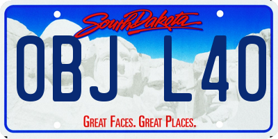 SD license plate 0BJL40