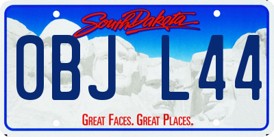 SD license plate 0BJL44