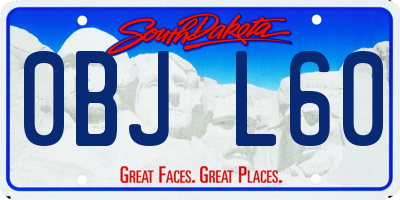 SD license plate 0BJL60