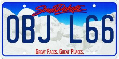 SD license plate 0BJL66