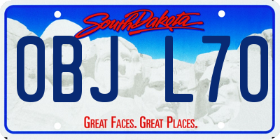 SD license plate 0BJL70