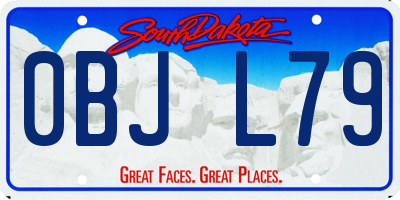 SD license plate 0BJL79