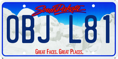 SD license plate 0BJL81