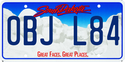 SD license plate 0BJL84